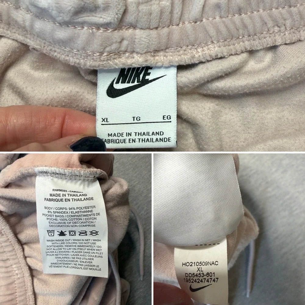 Nike Air Velour 2 Piece Set Pink Quarter Zip Crop Top XXL & Shorts XL DD5443-601